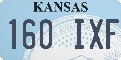KS license plate 160IXF