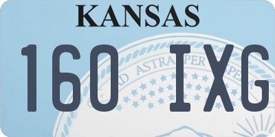 KS license plate 160IXG