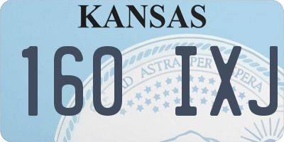 KS license plate 160IXJ