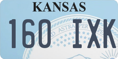 KS license plate 160IXK