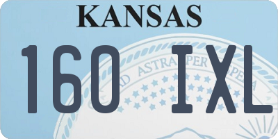 KS license plate 160IXL