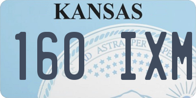 KS license plate 160IXM