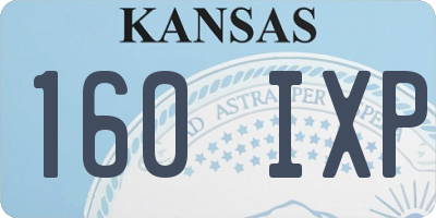 KS license plate 160IXP