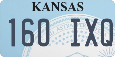 KS license plate 160IXQ