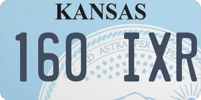 KS license plate 160IXR