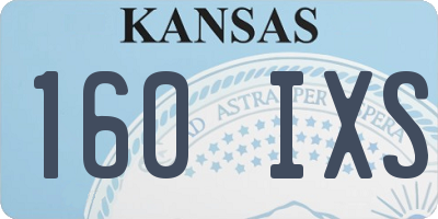 KS license plate 160IXS