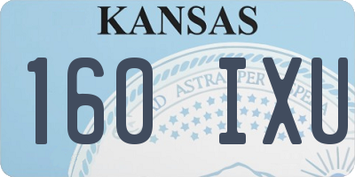 KS license plate 160IXU