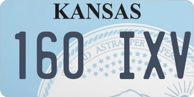 KS license plate 160IXV
