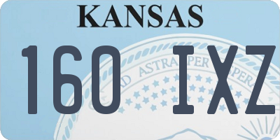 KS license plate 160IXZ