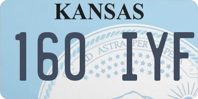 KS license plate 160IYF