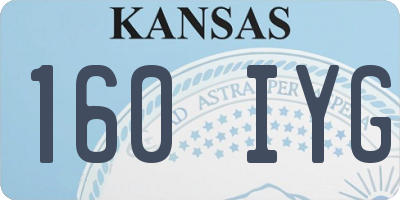 KS license plate 160IYG