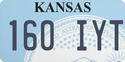 KS license plate 160IYT