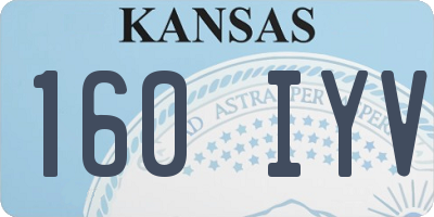 KS license plate 160IYV