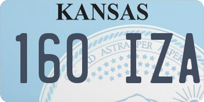 KS license plate 160IZA