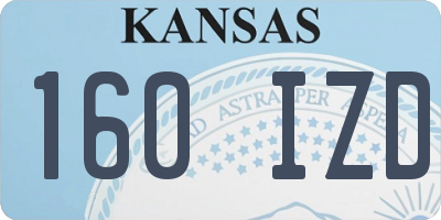 KS license plate 160IZD