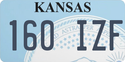 KS license plate 160IZF