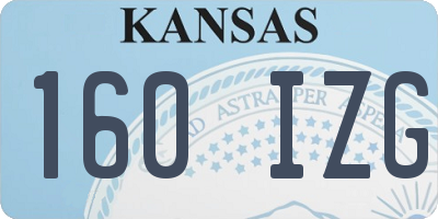 KS license plate 160IZG