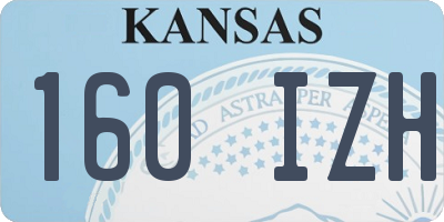 KS license plate 160IZH
