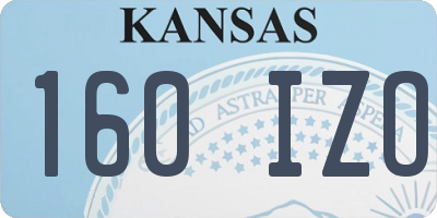 KS license plate 160IZO