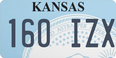 KS license plate 160IZX