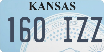 KS license plate 160IZZ