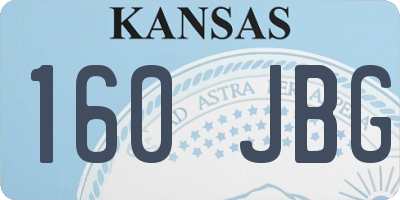 KS license plate 160JBG