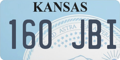 KS license plate 160JBI