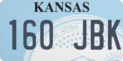 KS license plate 160JBK