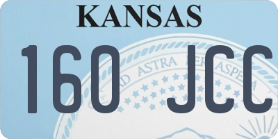 KS license plate 160JCC