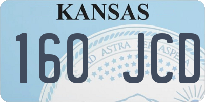 KS license plate 160JCD