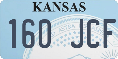 KS license plate 160JCF