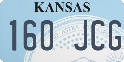 KS license plate 160JCG