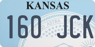 KS license plate 160JCK