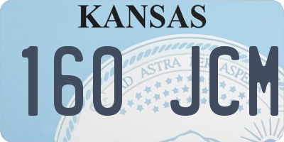 KS license plate 160JCM