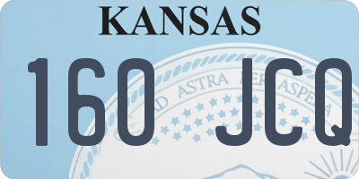 KS license plate 160JCQ