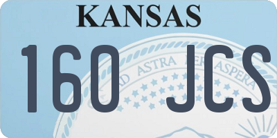 KS license plate 160JCS