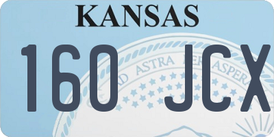 KS license plate 160JCX