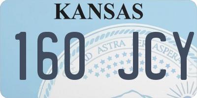 KS license plate 160JCY