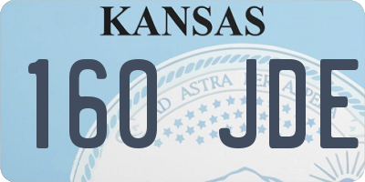 KS license plate 160JDE