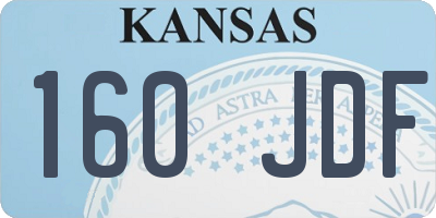 KS license plate 160JDF