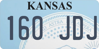 KS license plate 160JDJ