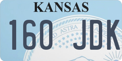 KS license plate 160JDK