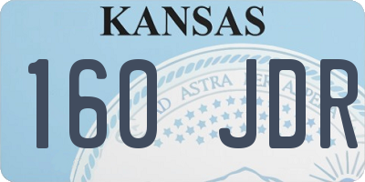 KS license plate 160JDR