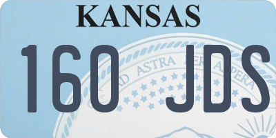 KS license plate 160JDS