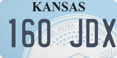 KS license plate 160JDX