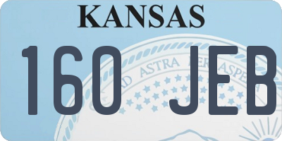 KS license plate 160JEB