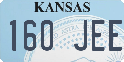 KS license plate 160JEE