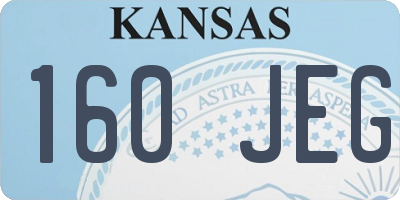 KS license plate 160JEG