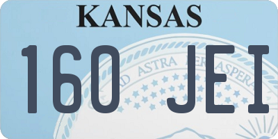 KS license plate 160JEI