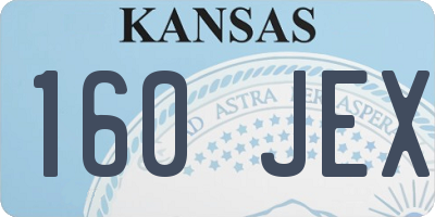 KS license plate 160JEX